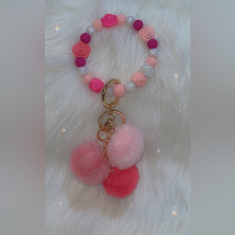 Boujee Beaded Wristlet Keychain